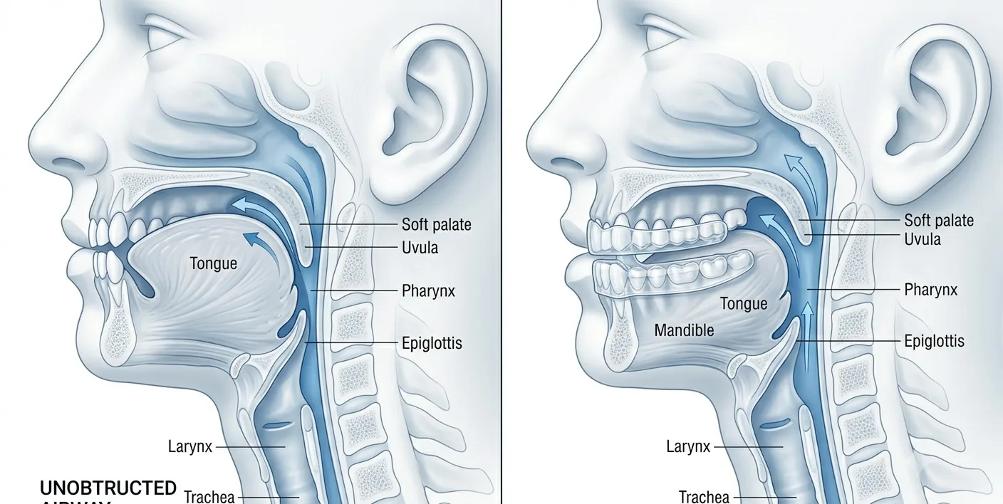 como o aparelho intraoral abre as vias aéreas