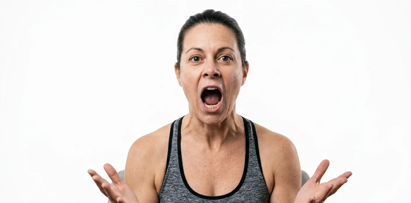mulher fazendo exercício de vogais para garganta