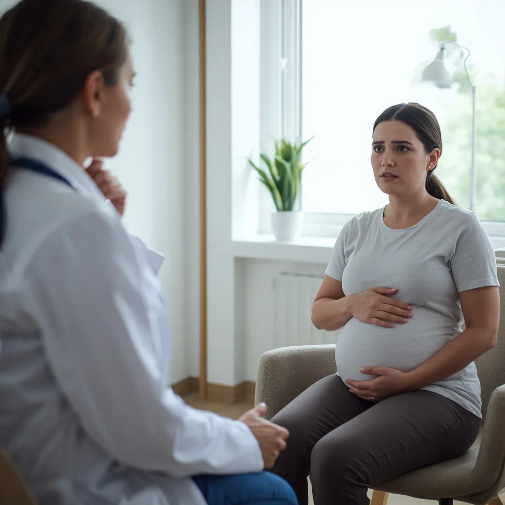 gestante conversando com médico sobre ronco na gravidez