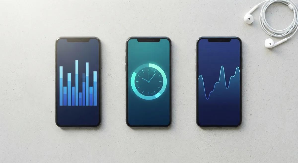 Comparativo de três apps para gravar o próprio ronco lado a lado na tela do celular